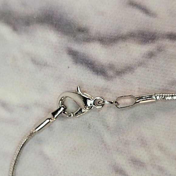 ALP Swarovski Crystal Jewelry Silver Tone Chain Necklac Faceted Crystal Pendant - Picture 6 of 8